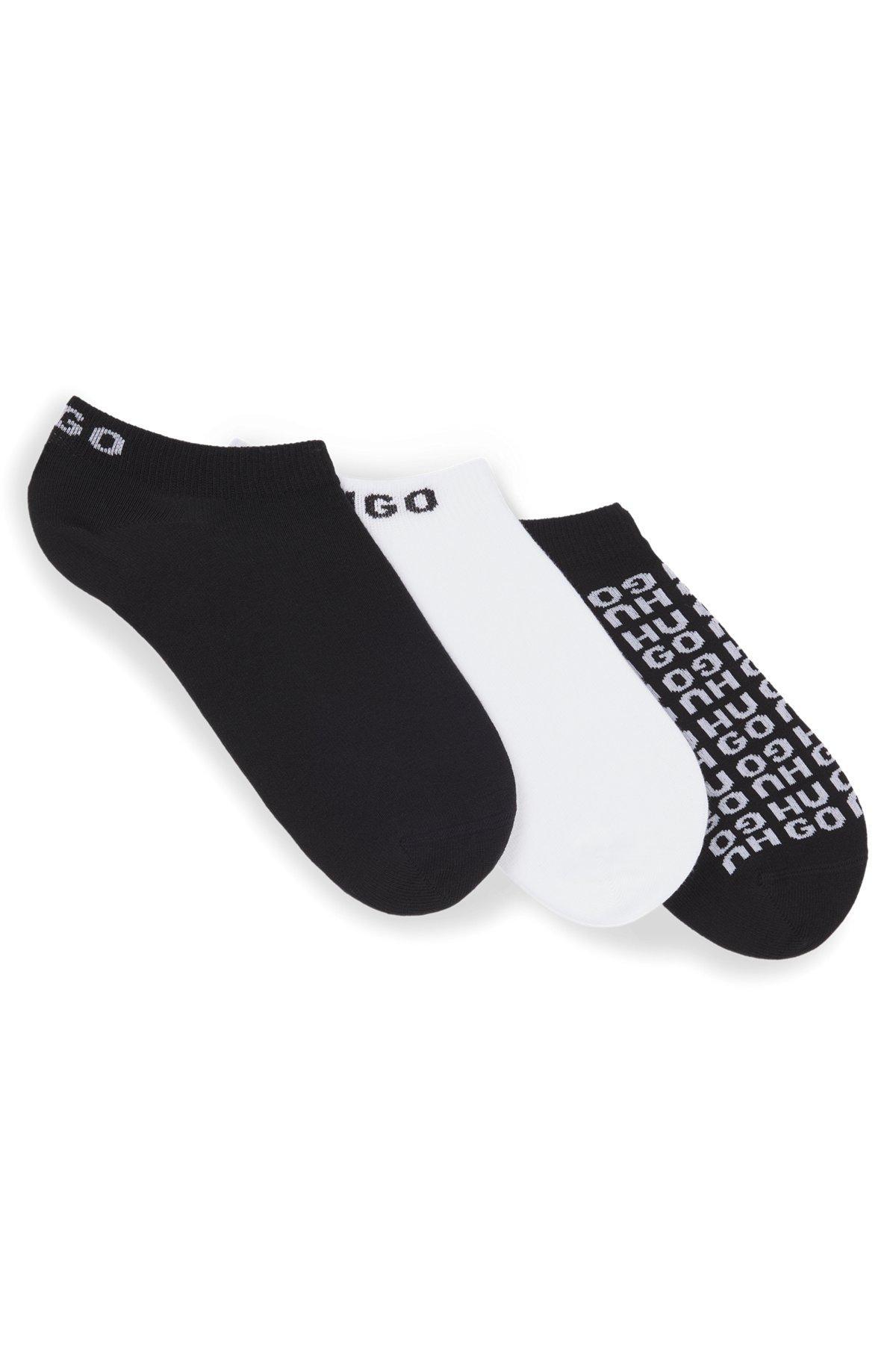 Three-pack of ankle socks with contrast logos Product Image