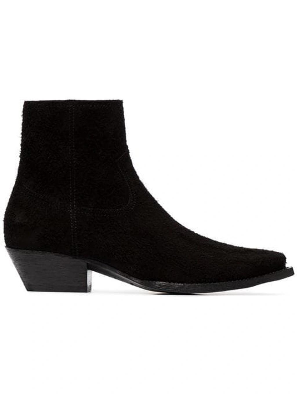 SAINT LAURENT Lukas 40mm Cowboy Ankle Boots In Black Product Image