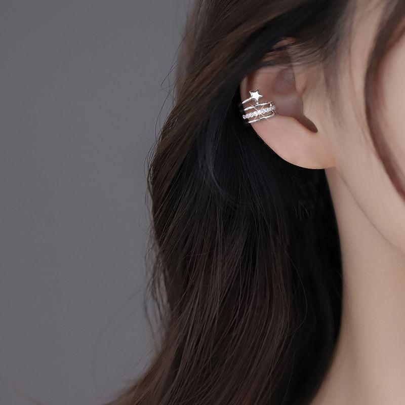 Star Layered Alloy Ear Cuff Product Image