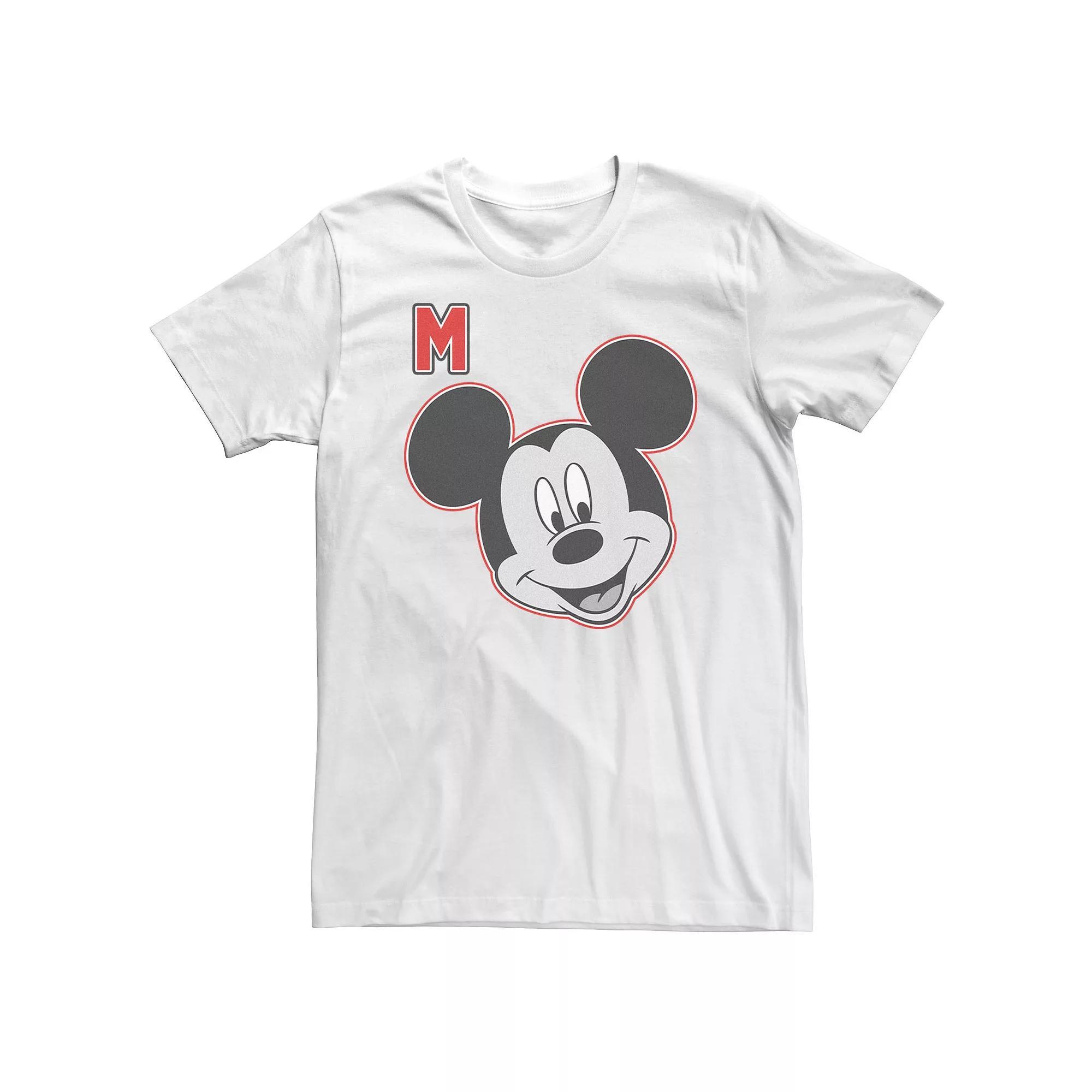 Big & Tall Disney Mickey Mouse Varsity Letter Face Tee, Men's,  Product Image