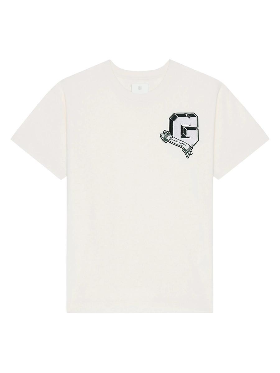 Mens College T-Shirt in Cotton Product Image