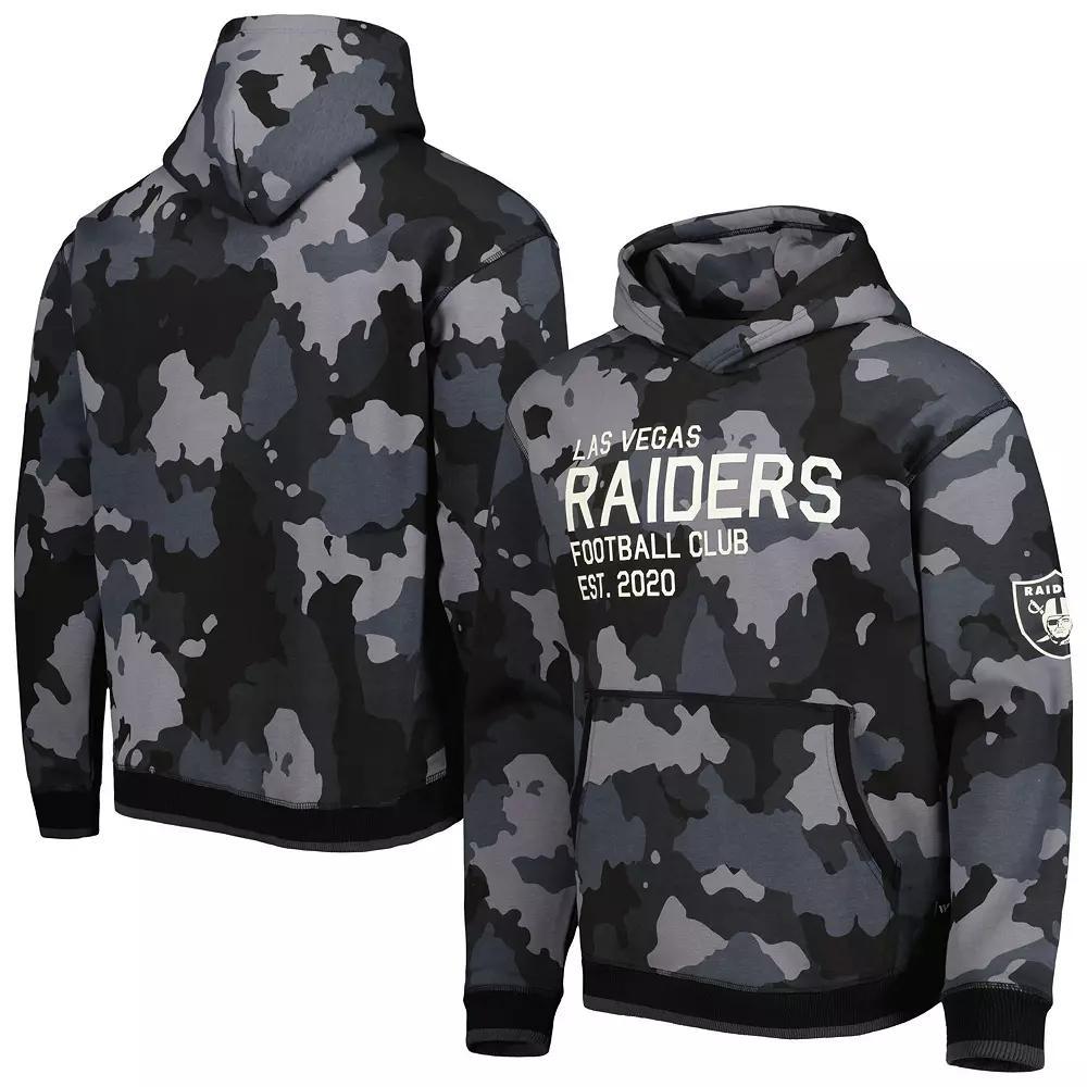 Men's The Wild Collective Black Las Vegas Raiders Camo Pullover Hoodie,  Product Image