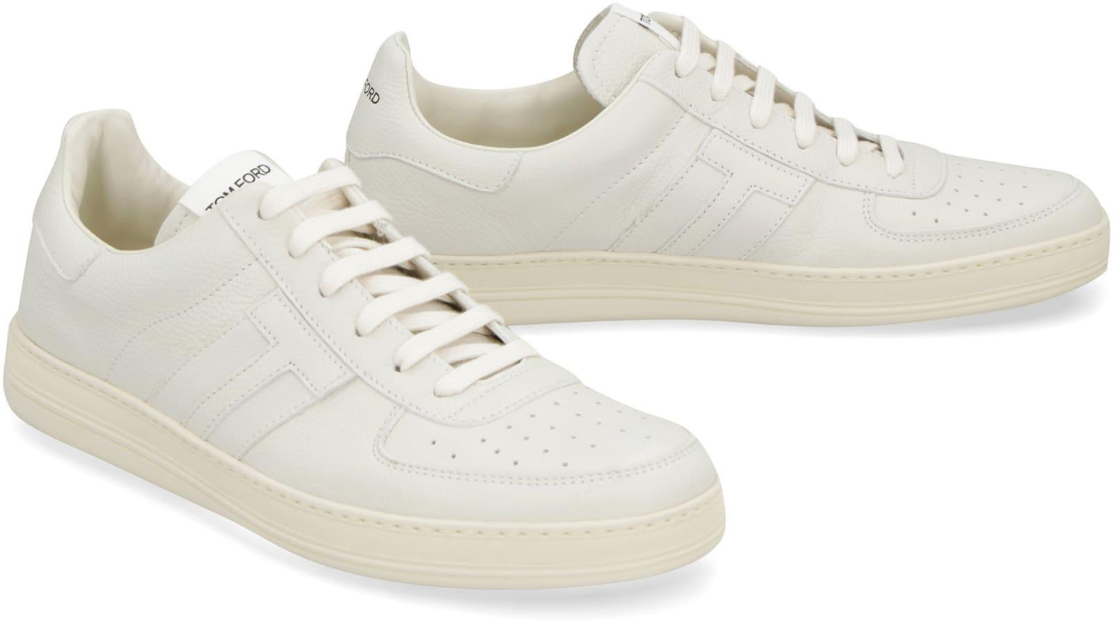 10mm Warwick Leather Low Top Sneakers In White Product Image