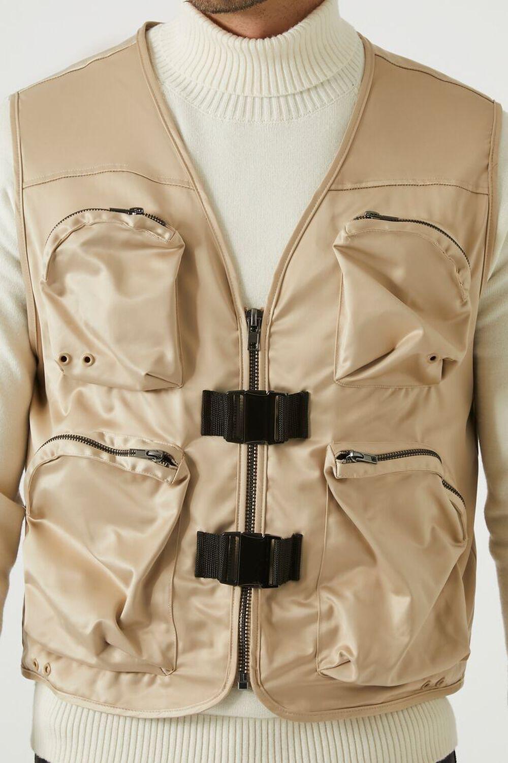 Utility Cargo Zip-Up Vest | Forever 21 Product Image