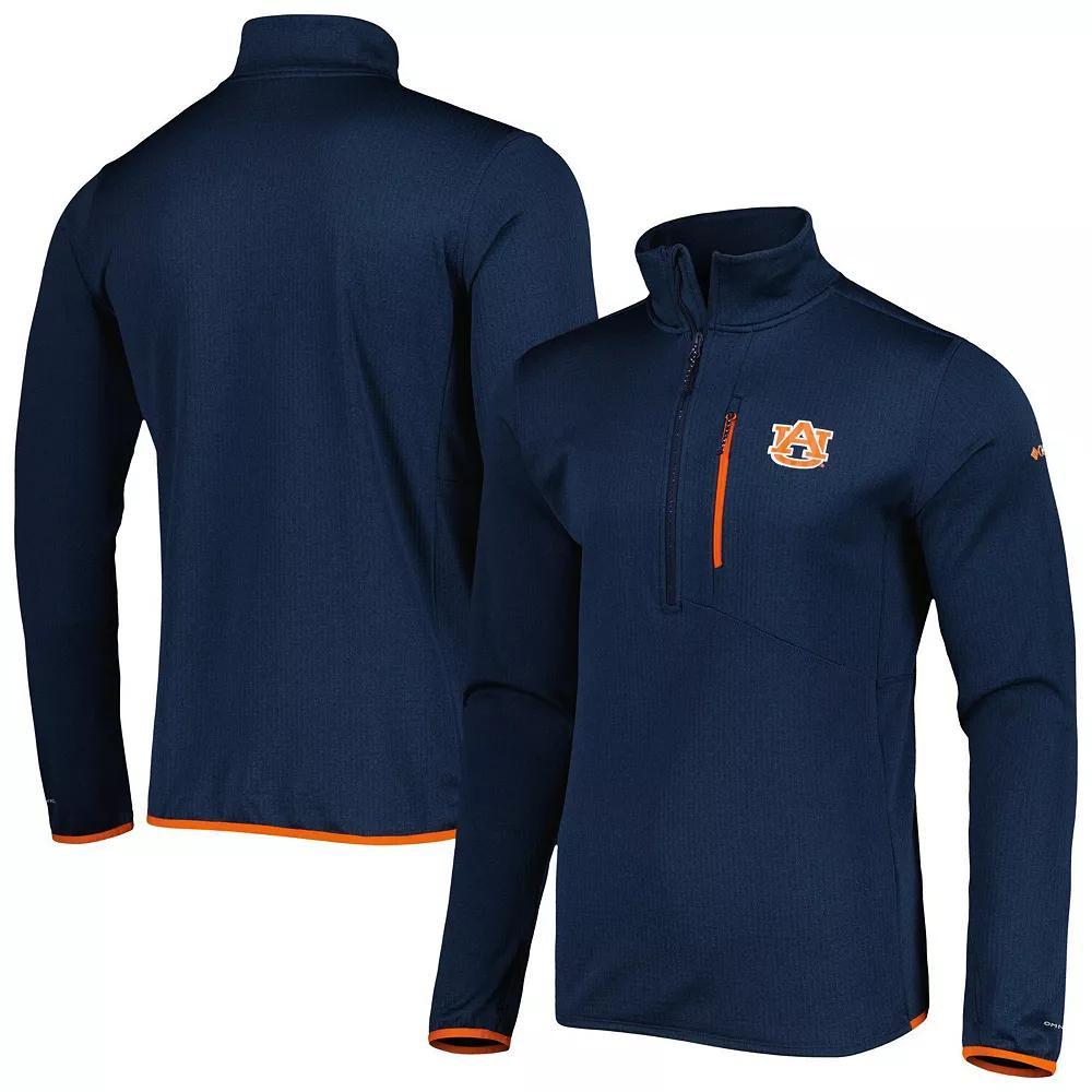 Men's Columbia Navy Auburn Tigers Park View Omni-Wick Half-Zip Top,  Product Image