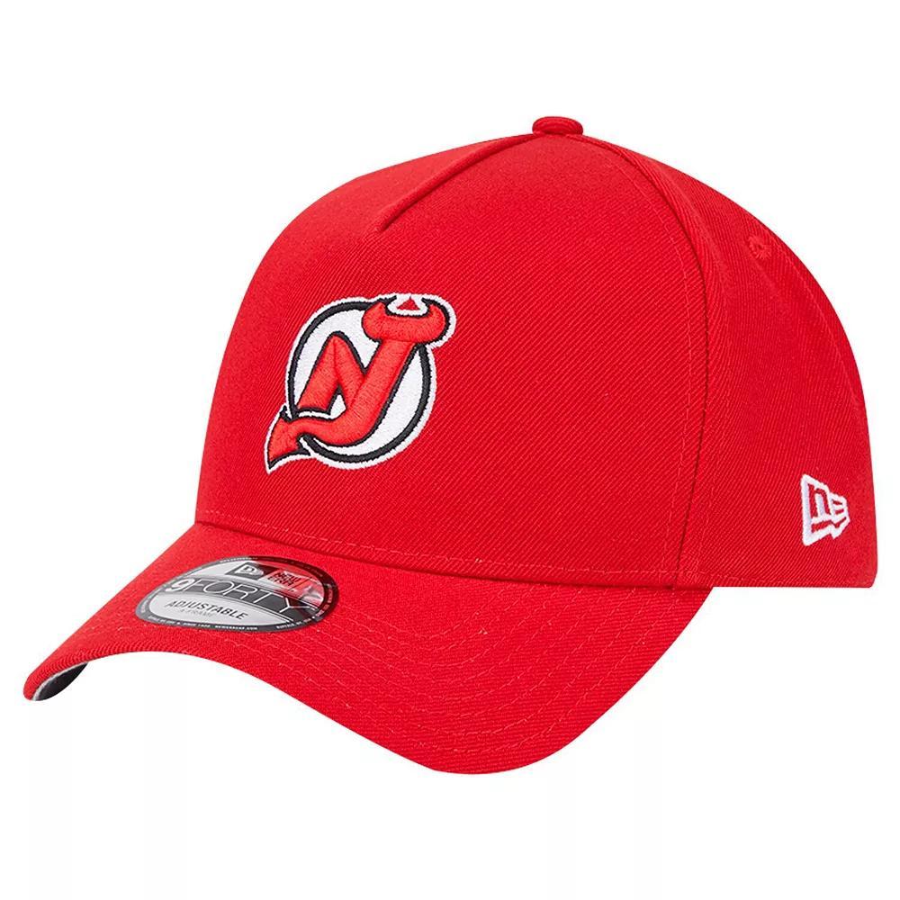 Men's New Era Red New Jersey Devils Core A-Frame 9FORTY Adjustable Hat, Nhl Red Product Image
