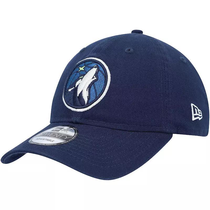 Men's New Era Navy Minnesota Timberwolves Team 2.0 9TWENTY Adjustable Hat, Blue Product Image