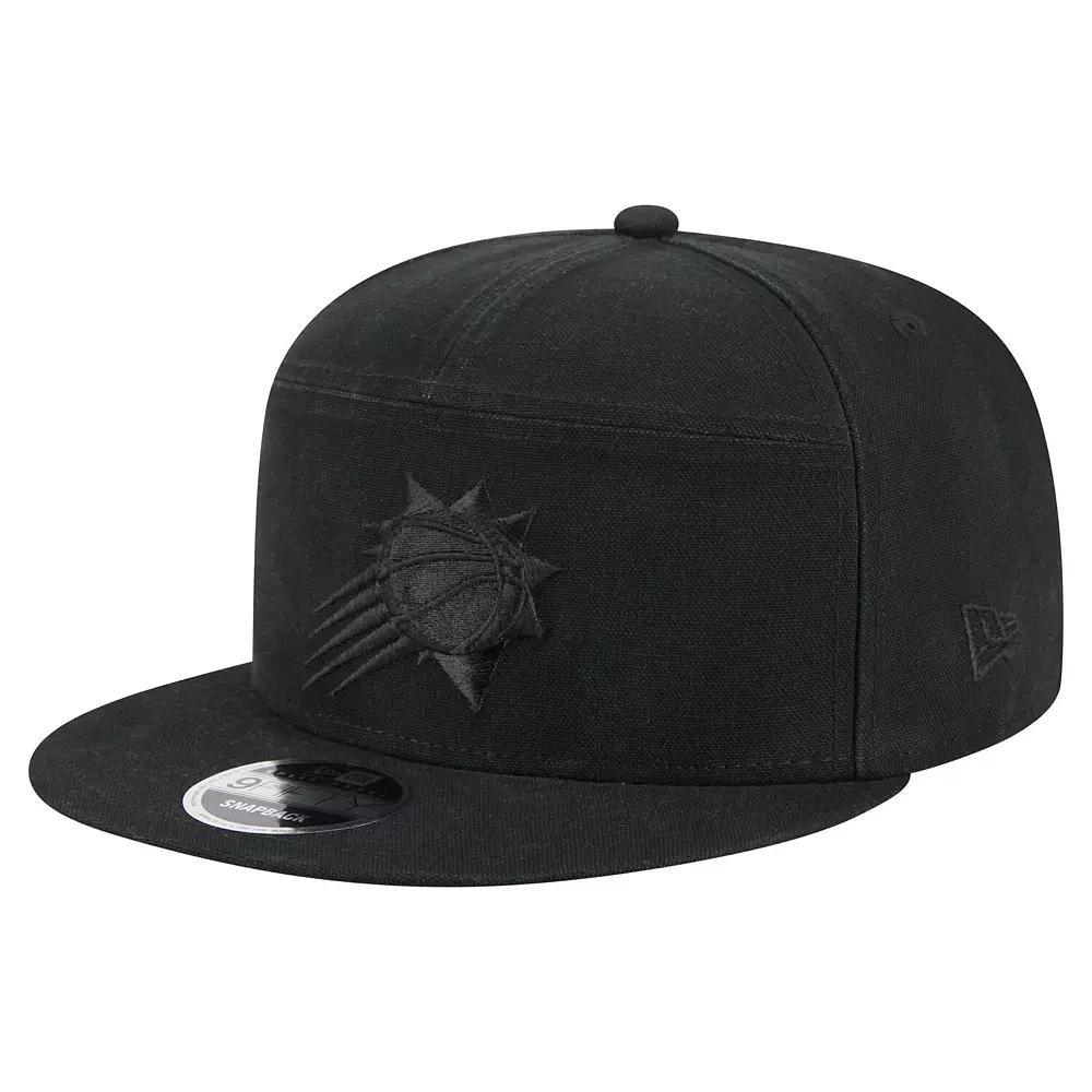 Men's New Era Black Chicago Bulls Adventure Canvas Split Panel 9FIFTY Snapback Hat Product Image