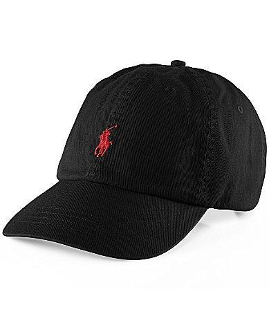 Chino Cap in Black & Red Polo Ralph Lauren Product Image