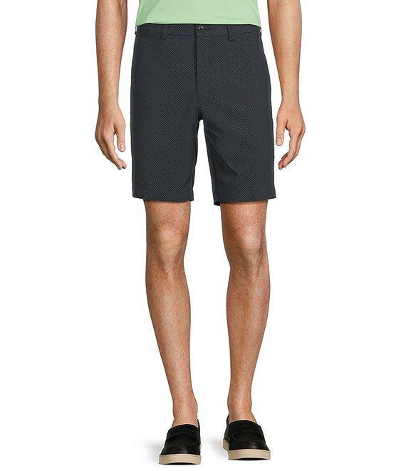Roundtree & Yorke Performance Classic Fit Flat Front 9#double; Tonal Geo Printed Shorts Product Image
