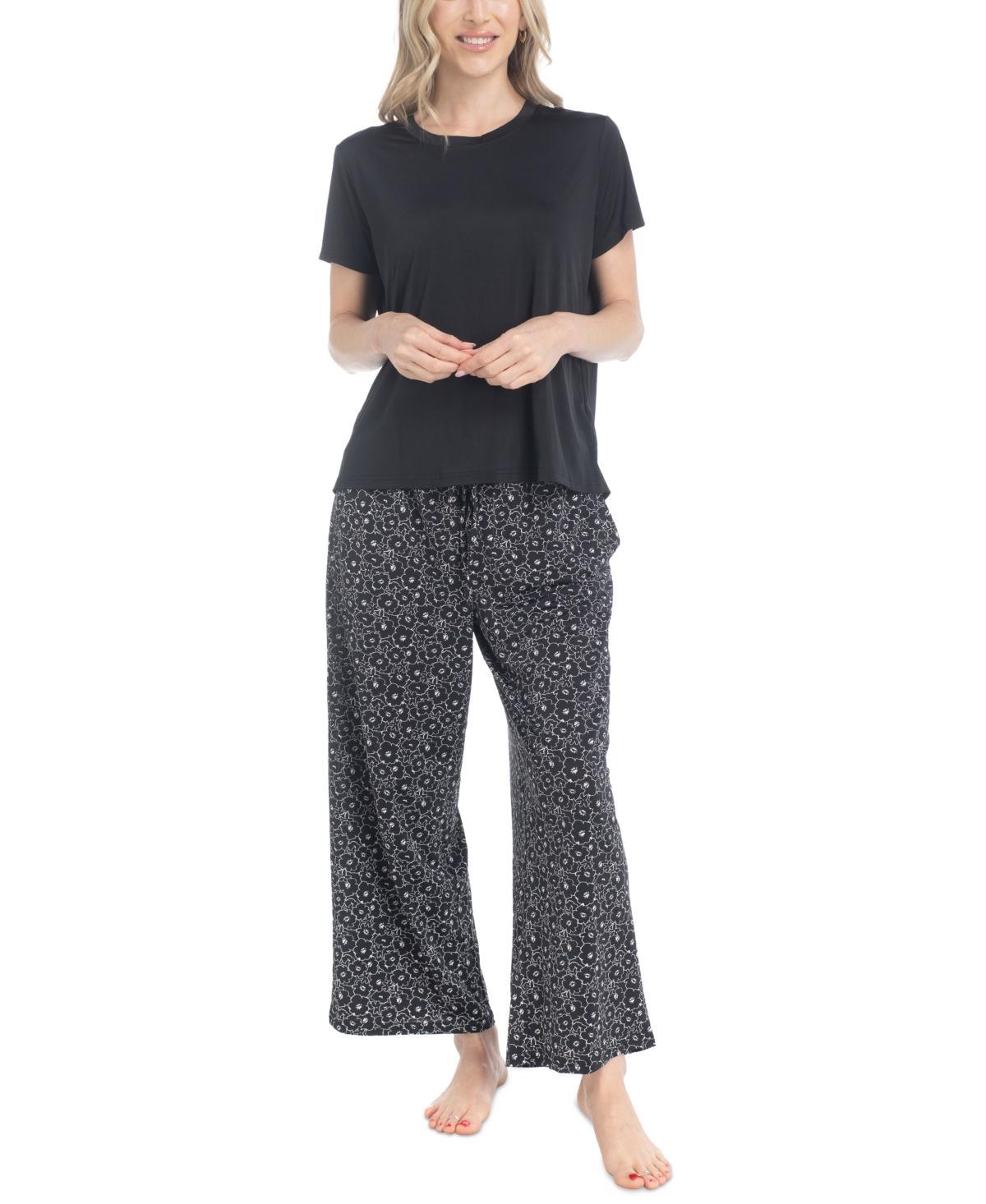 Hanes Womens 2-Pc. Short-Sleeve Pajamas Set Product Image