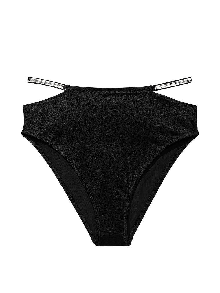 Shine Strap High-Waist Cheeky Bikini Bottom Product Image