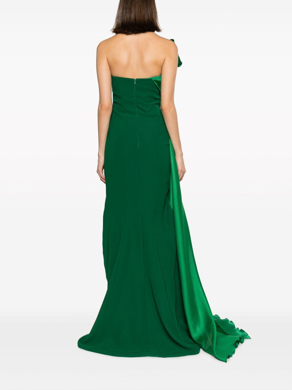 draped strapless gown  Product Image