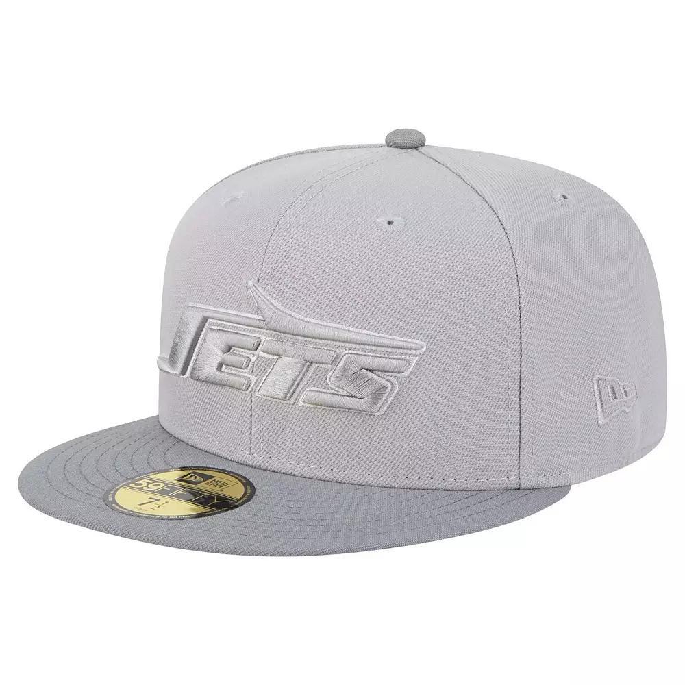 Men's New Era Gray/Graphite New York Jets Iron Cloud 59FIFTY Fitted Hat,  Product Image