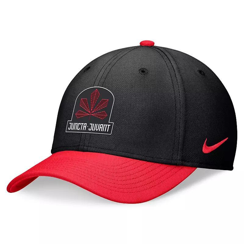 Men's Nike Black/Red Cincinnati Reds 2024 City Connect Swoosh Flex Hat, Size: Small/Medium, Red Black Product Image