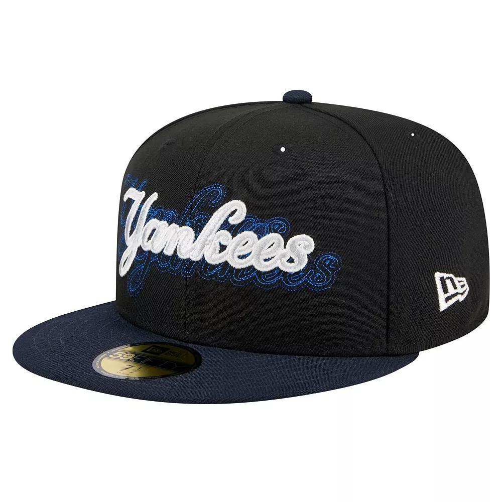 Men's New Era Black New York Yankees Shadow Stitch 59FIFTY Fitted Hat,  Product Image