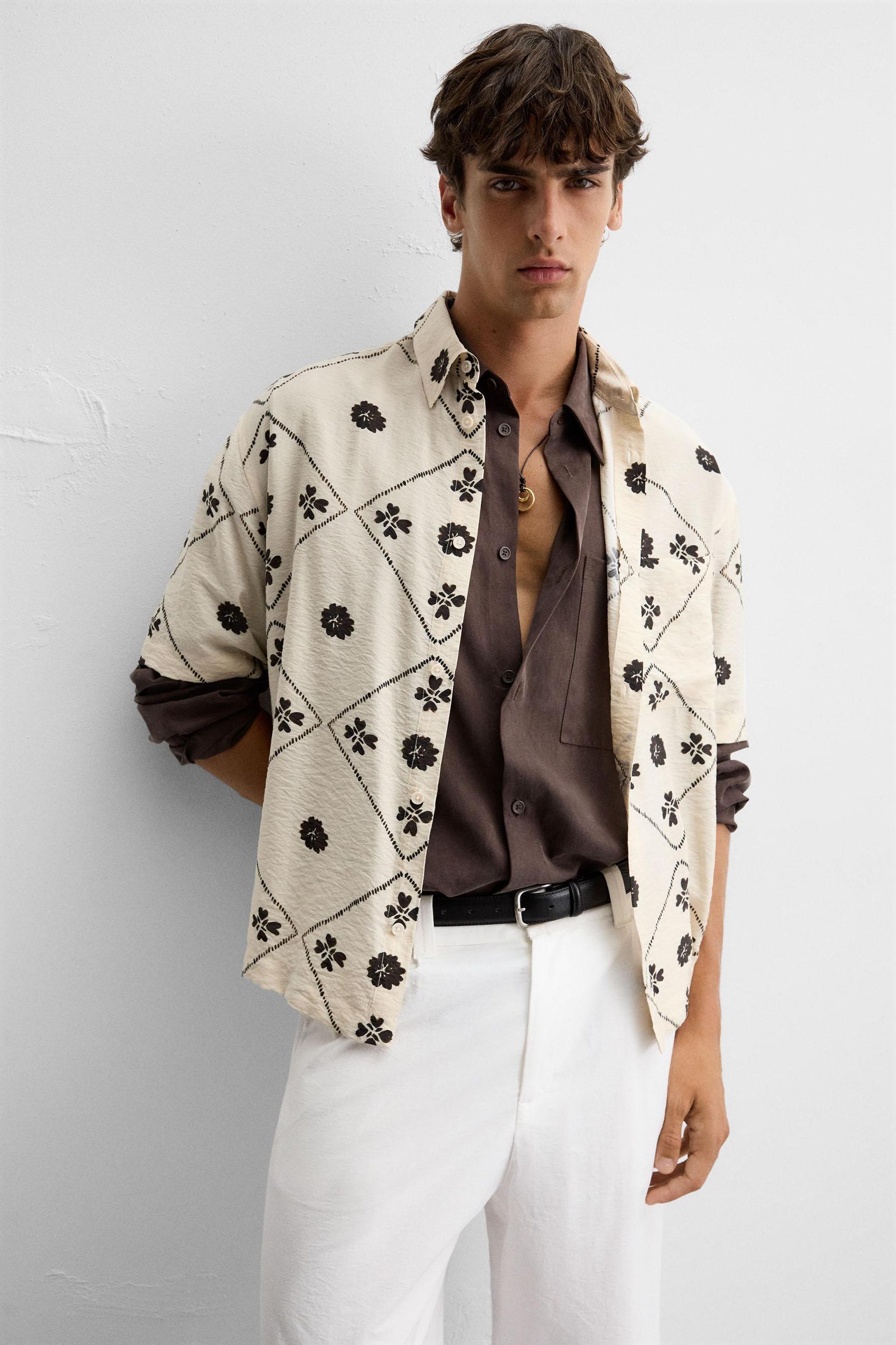 CONTRAST PRINT SHIRT Product Image