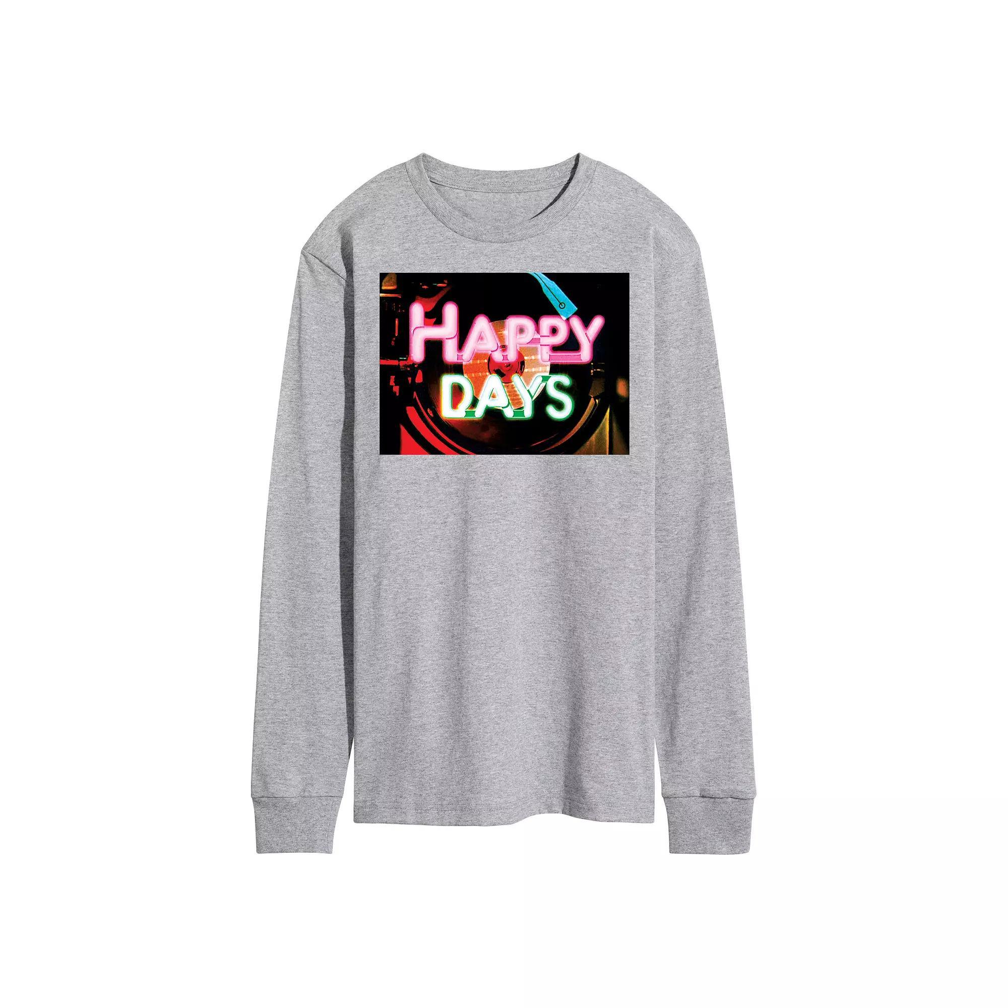 Men's Happy Days Jukebox Long Sleeve Tee,  Product Image