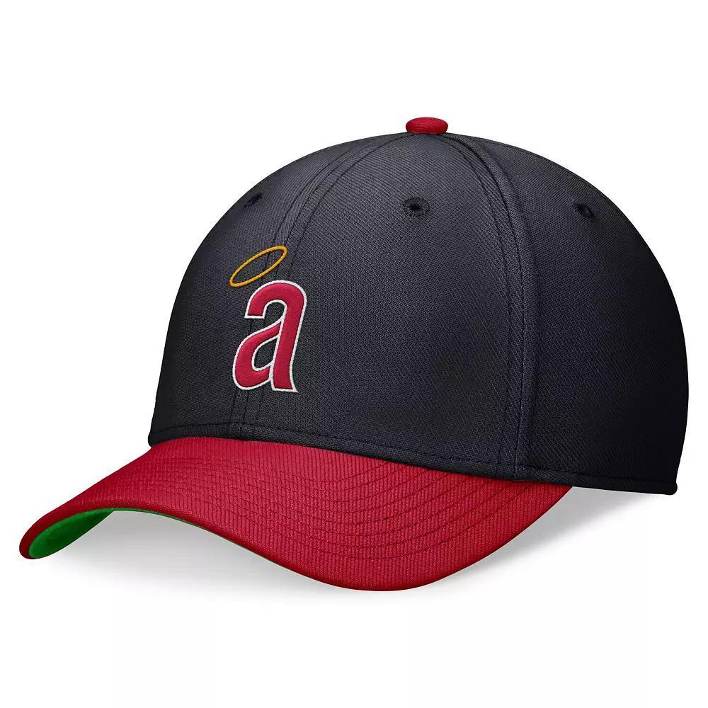 Men's Nike Navy/Red Atlanta Braves Cooperstown Collection Rewind Swooshflex Performance Hat,  Product Image