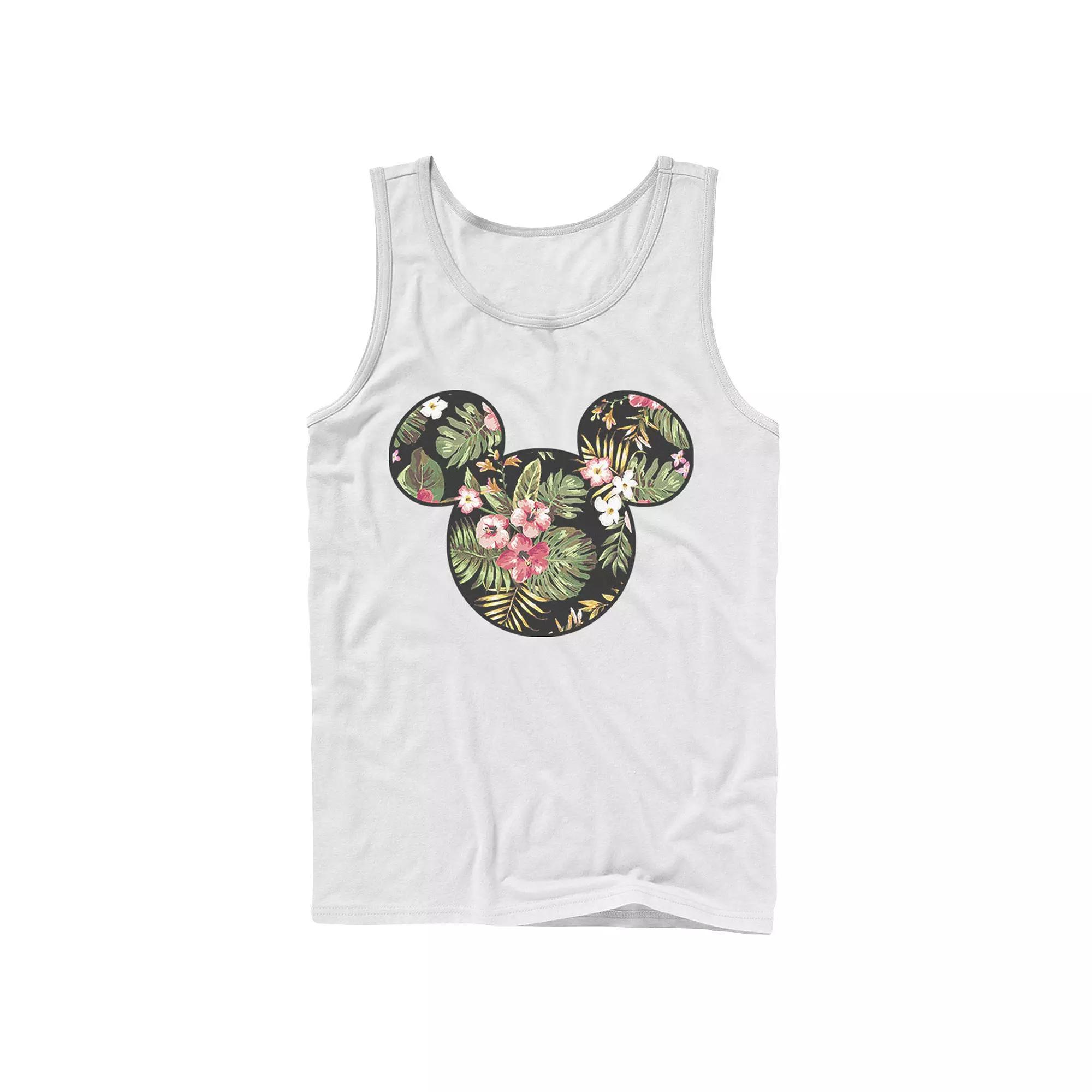 Disney's Mickey Mouse Men's Tropical Fill Tank Top, Size: XL, White Product Image