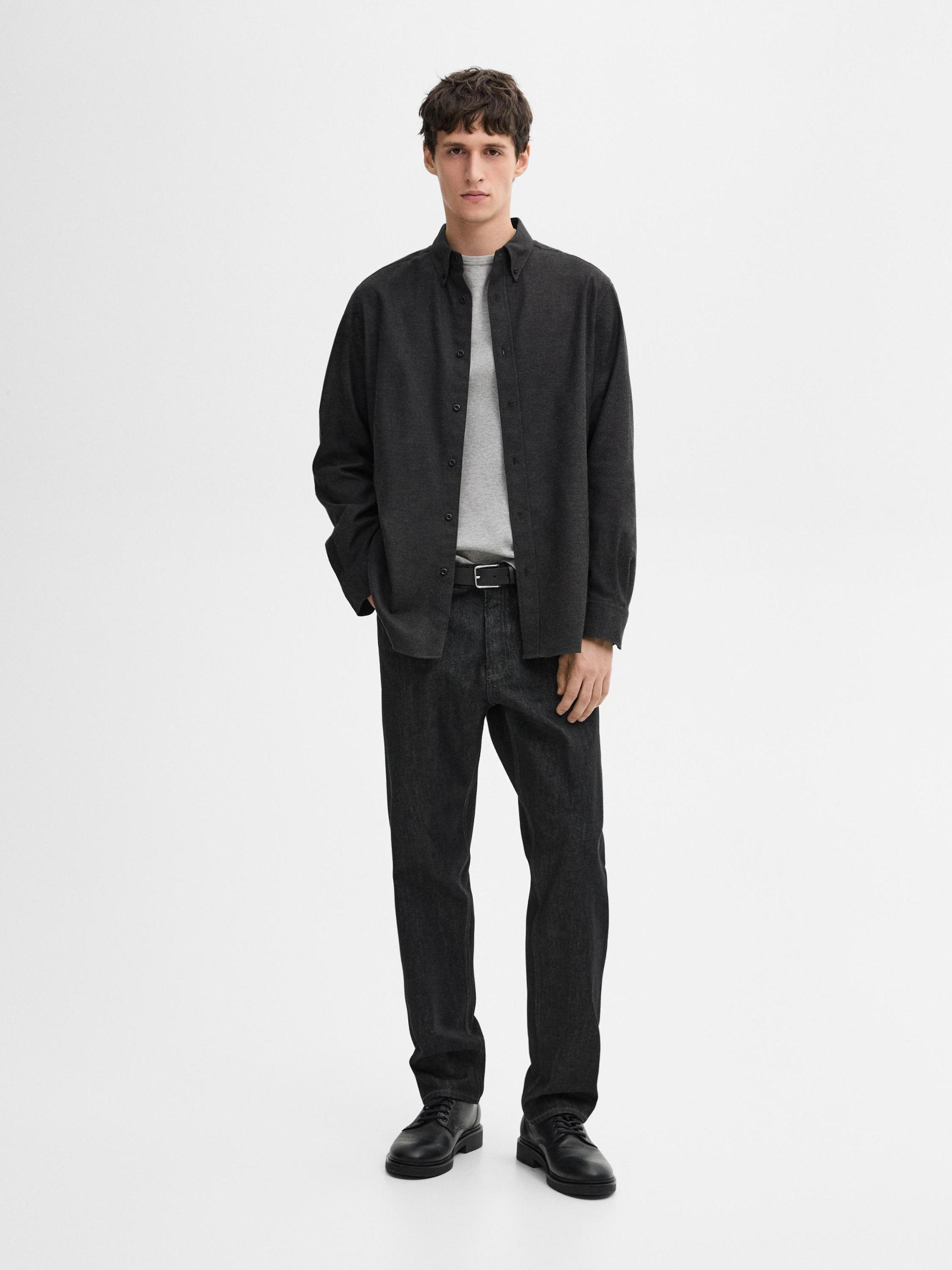 100% cotton melange shirt Product Image