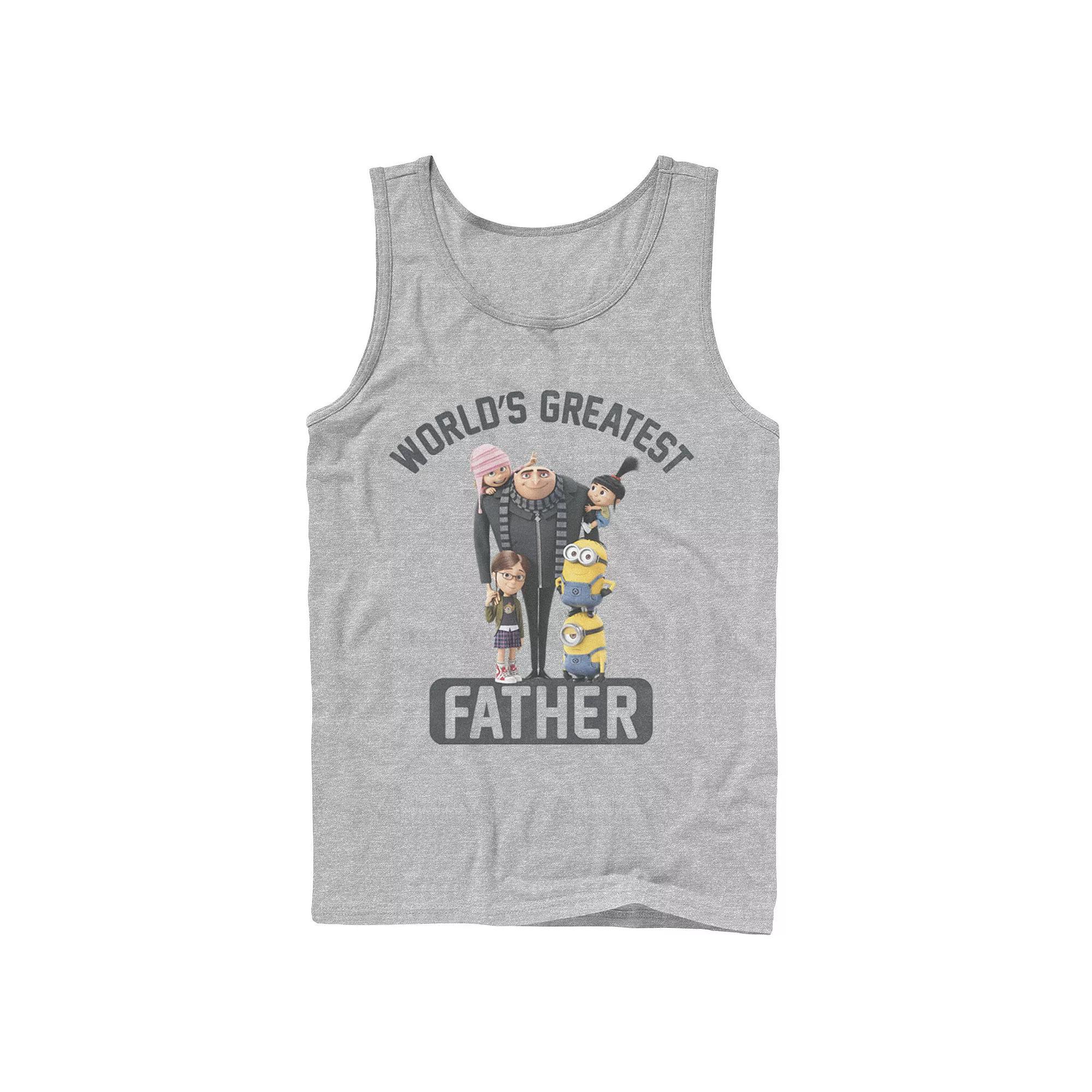 Men's Despicable Me Minions "World's Greatest Father" Tank Top,  Product Image