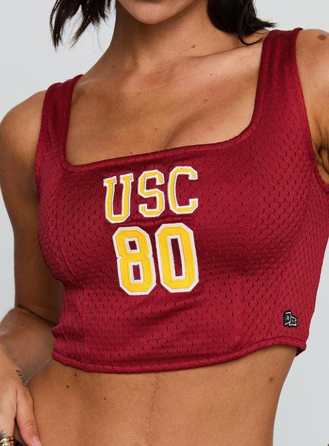 USC Jersey Corset Top Cardinal Product Image