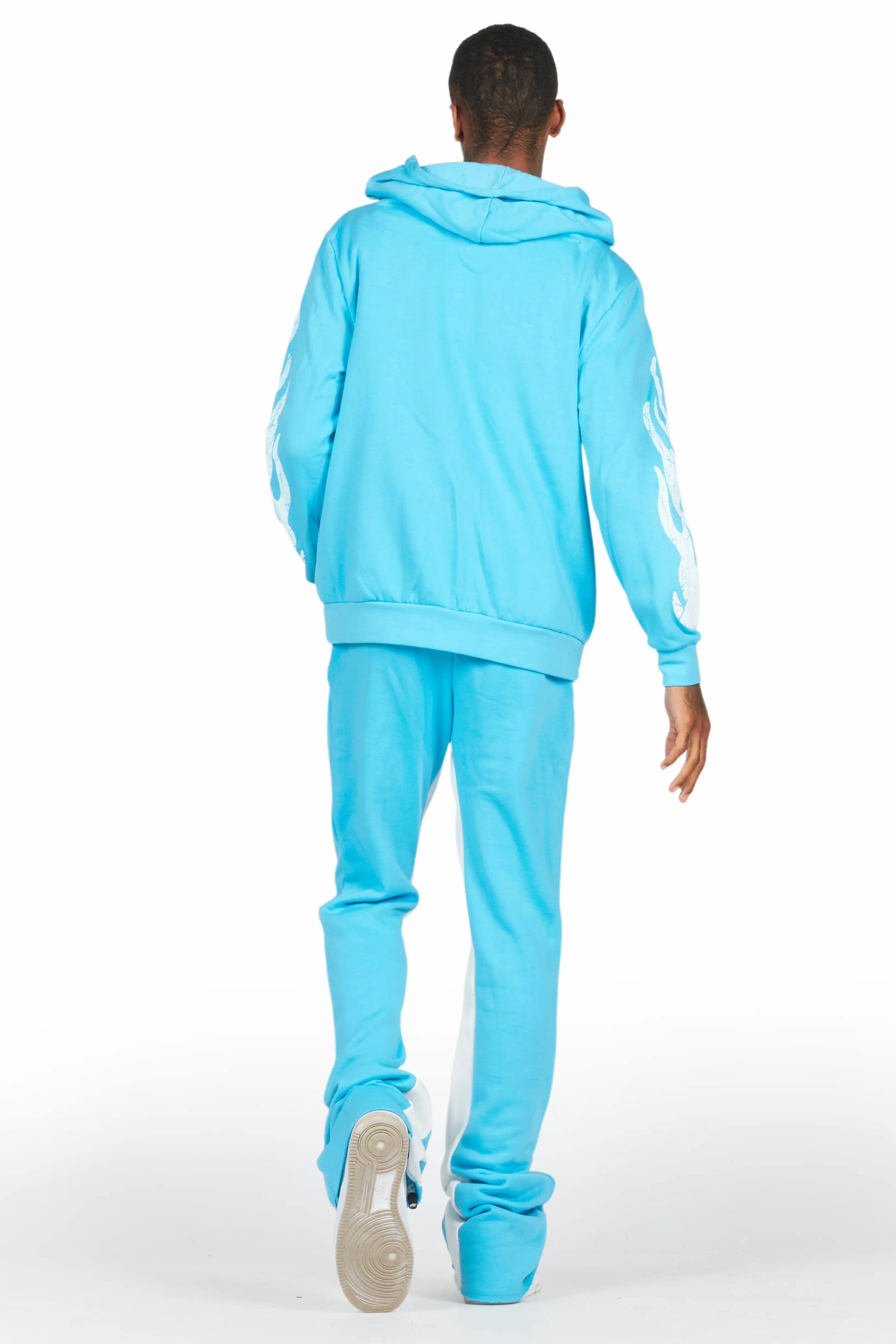 Amos Blue Hoodie/Baggy Track Pant Set Male Product Image