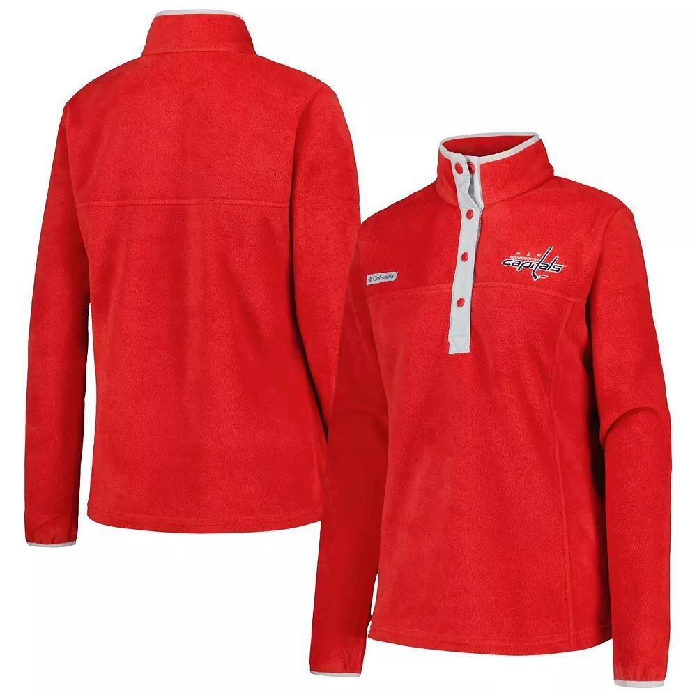 Women's Columbia Red Washington Capitals Benton Springs Half-Snap Jacket, Size: Large Product Image