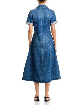 Button Front Denim Dress Product Image