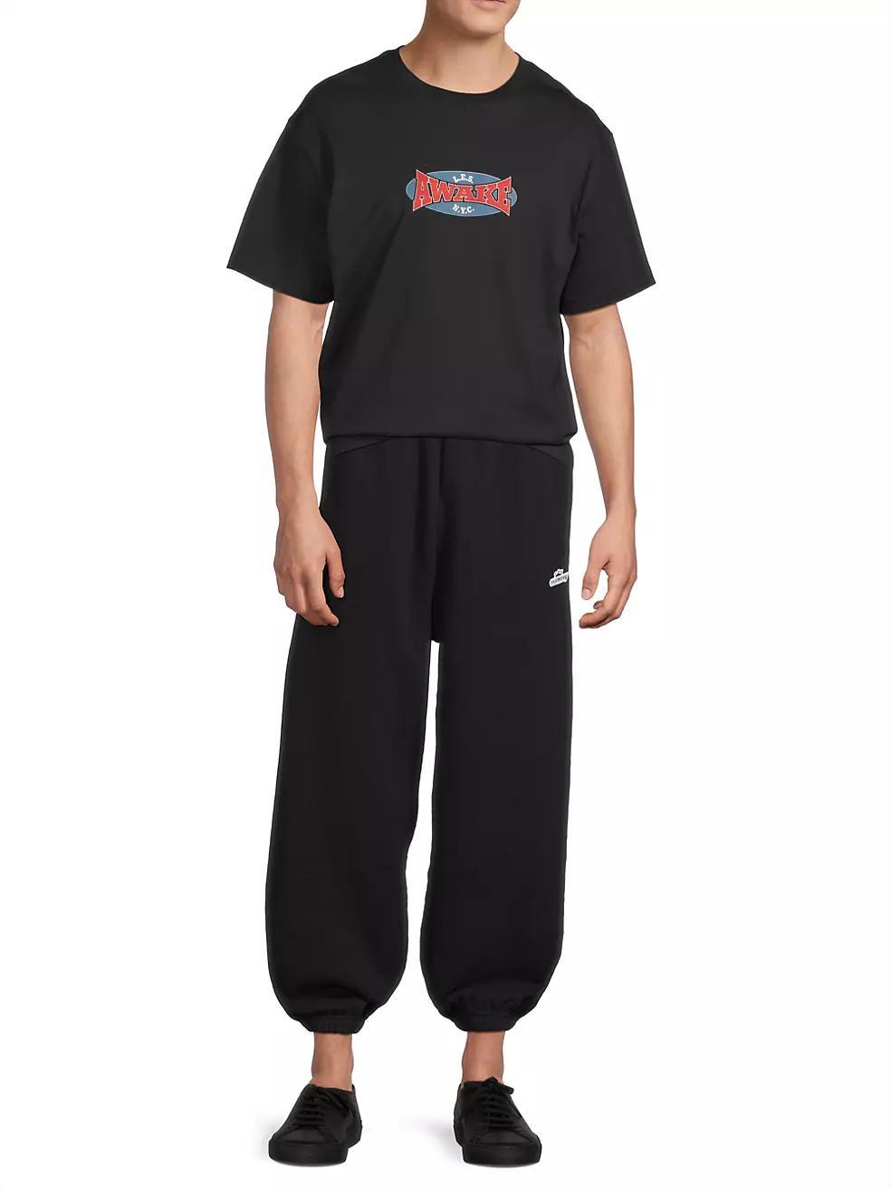 Logo Cotton Cropped Sweatpants Product Image