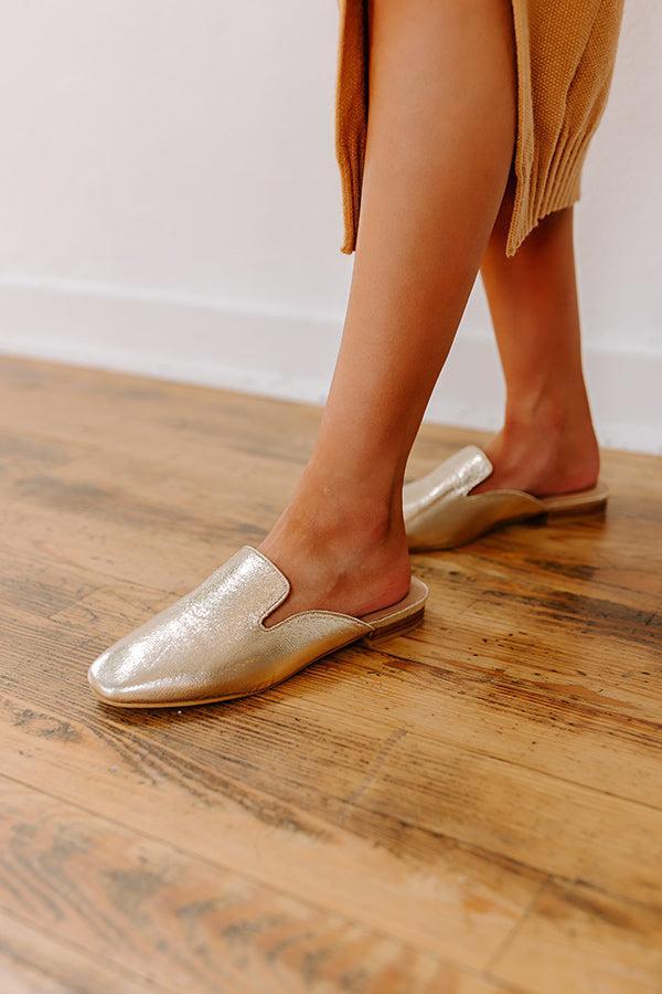 The Spotlight Metallic Flat in Gold Product Image