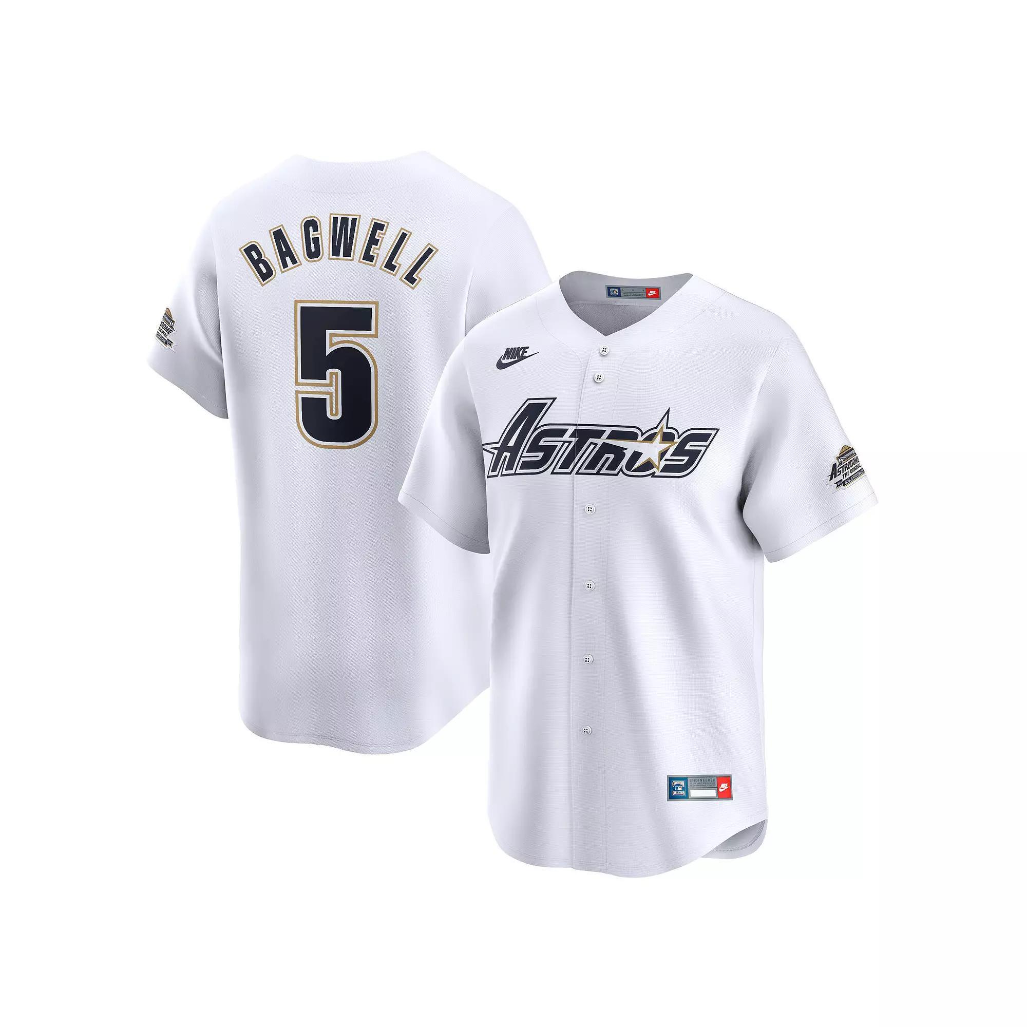 Men's Nike Jeff Bagwell White Houston Astros Throwback Cooperstown Collection Limited Jersey,  Product Image