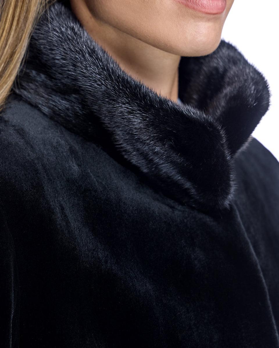 Maximilian Sheared Mink Jacket Reversible to Taffeta Product Image