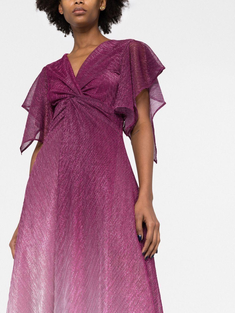 metallic-effect asymmetric midi dress Product Image