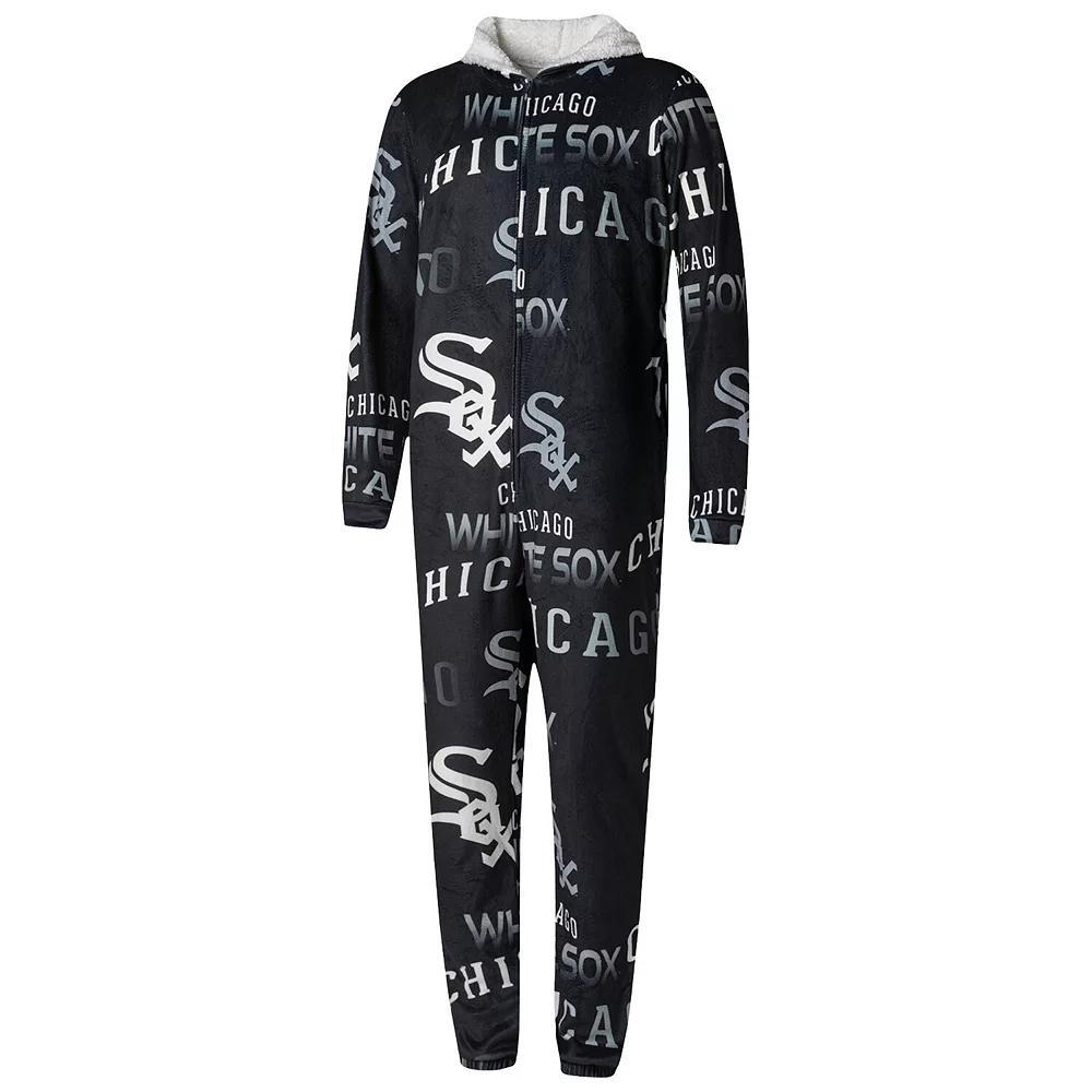 Men's Concepts Sport Black Chicago White Sox Windfall Microfleece Union Suit, Size: Large Product Image