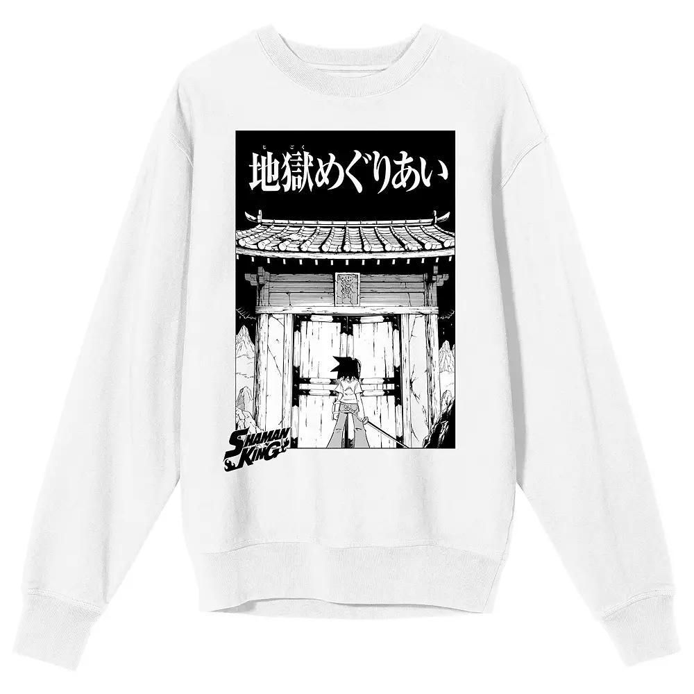 Men's Shaman King Samurai In Front Graphic Tee, Size: Large, White Product Image