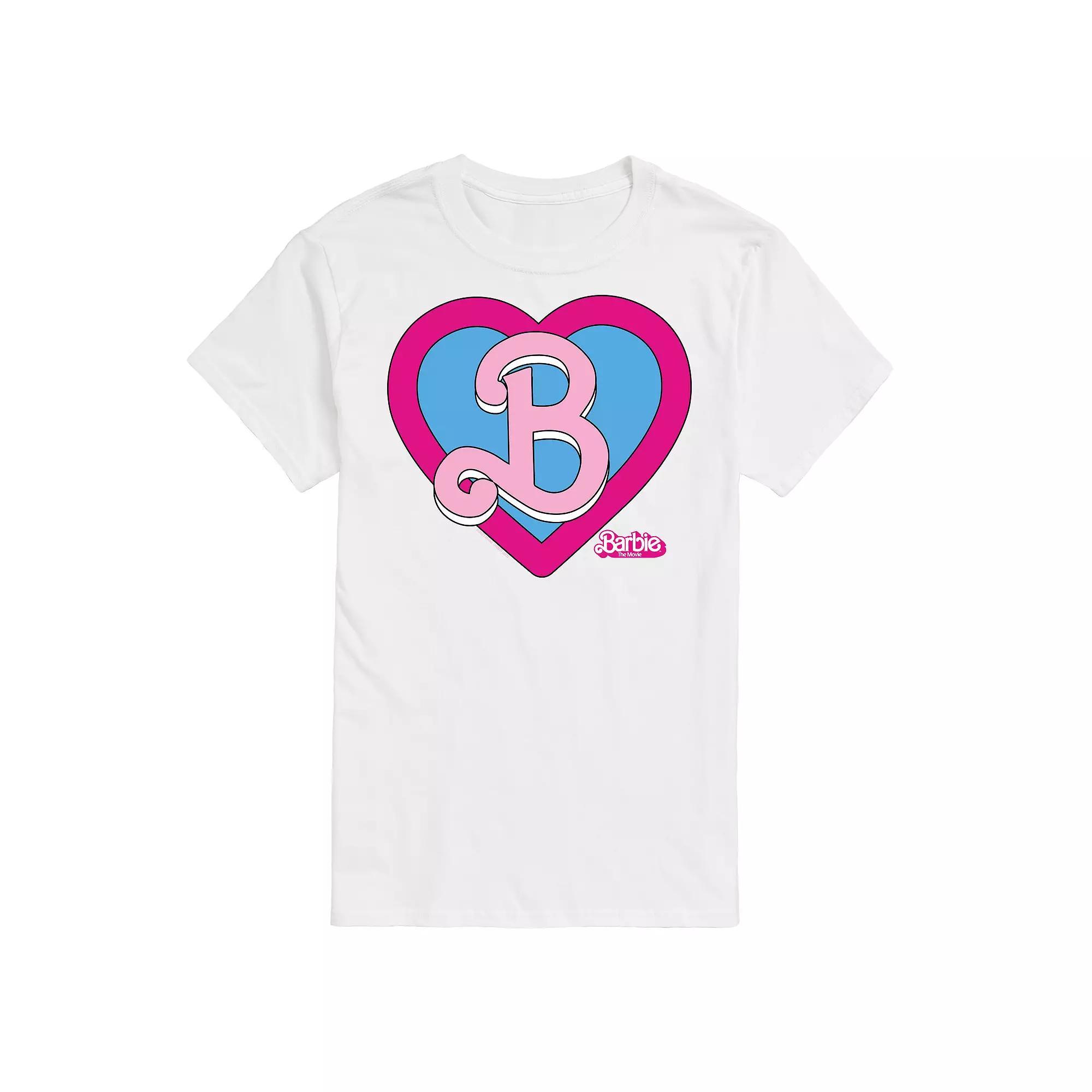 Men's Barbie Theatrical Heart Crest Graphic Tee,  Product Image