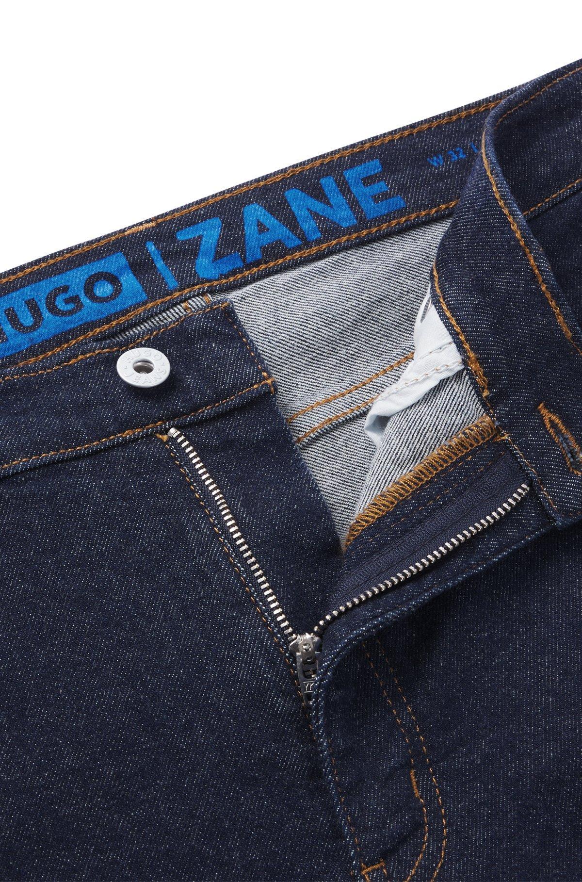 Extra-slim-fit jeans in dark-blue stretch denim Product Image