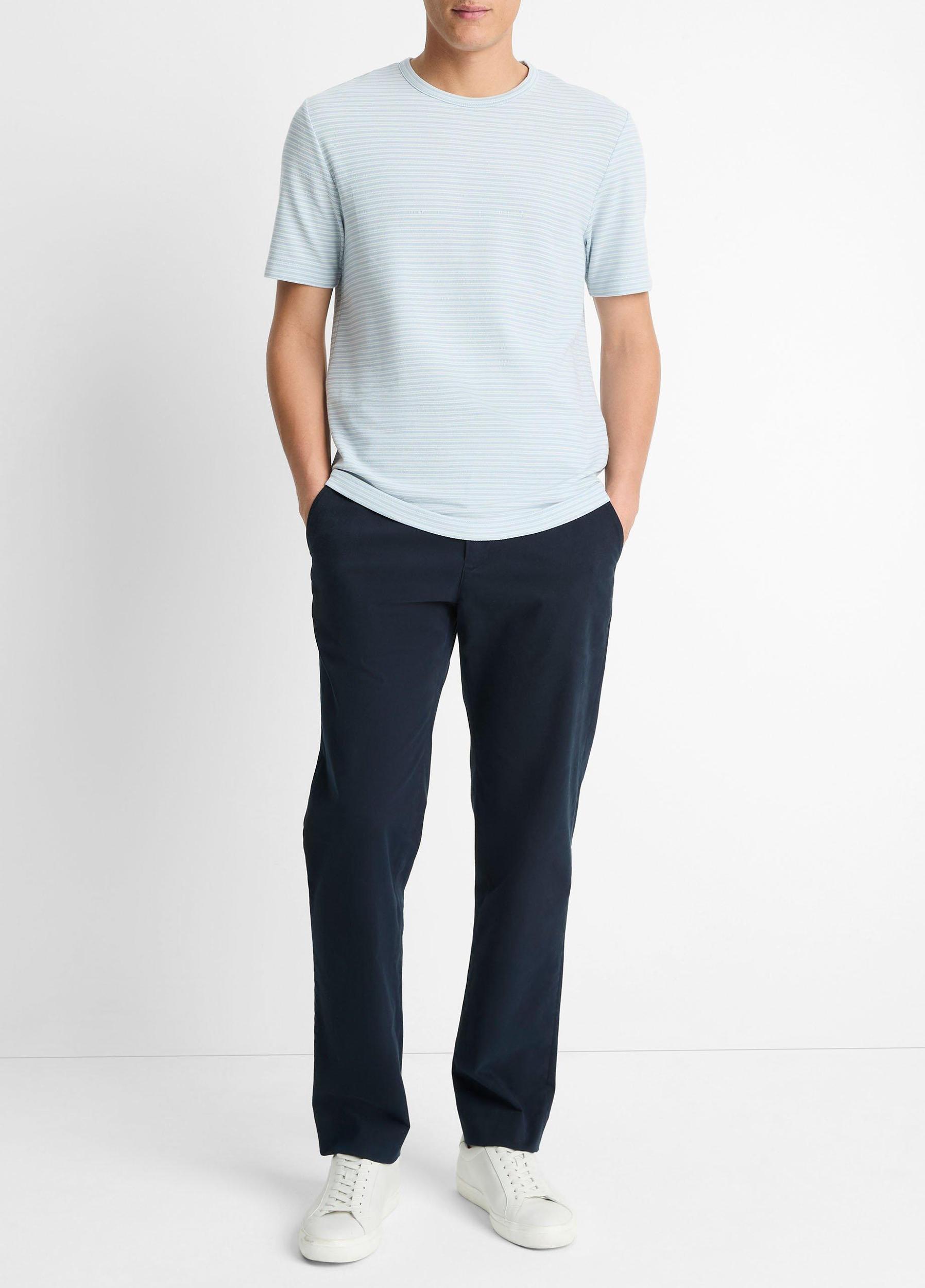 Striped Pima Cotton Piqué T-Shirt Product Image