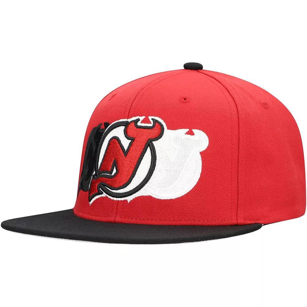Men's Mitchell & Ness Red New Jersey Devils Soul Triple Up Snapback Hat, Nhl Red Product Image