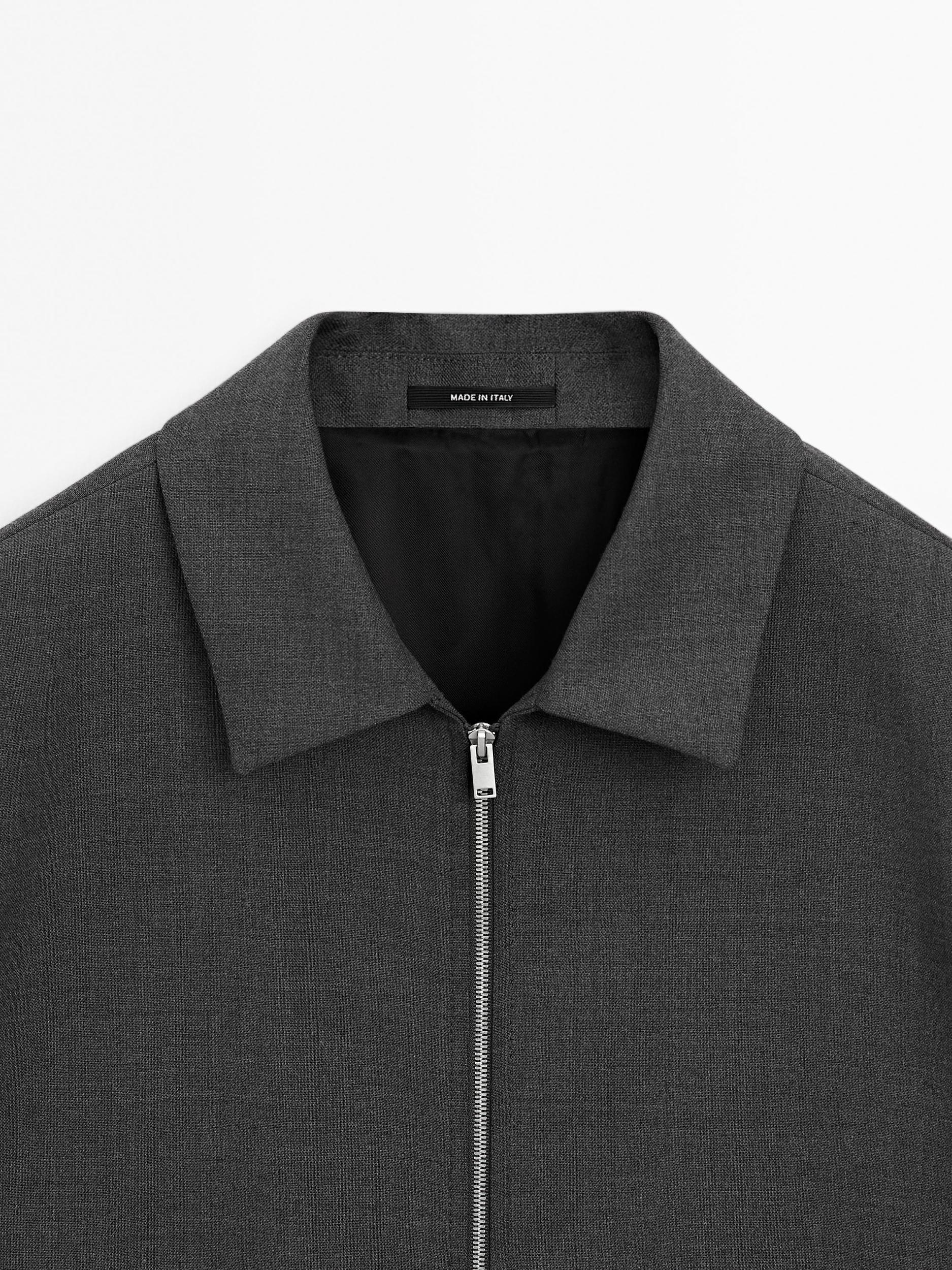 Total look wool blend jacket Product Image