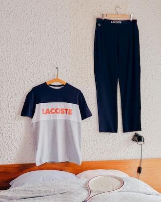 Long Colour-Block Cotton Pyjama Set Product Image