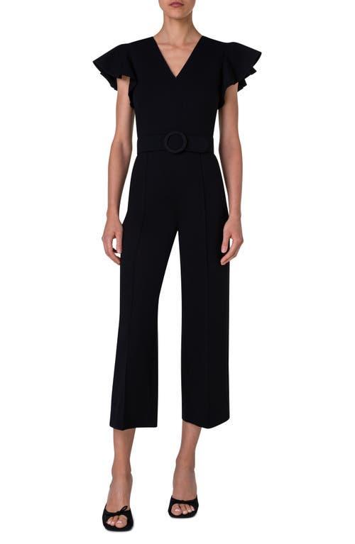 Womens Jersey Tie-Waist V-Neck Jumpsuit Product Image