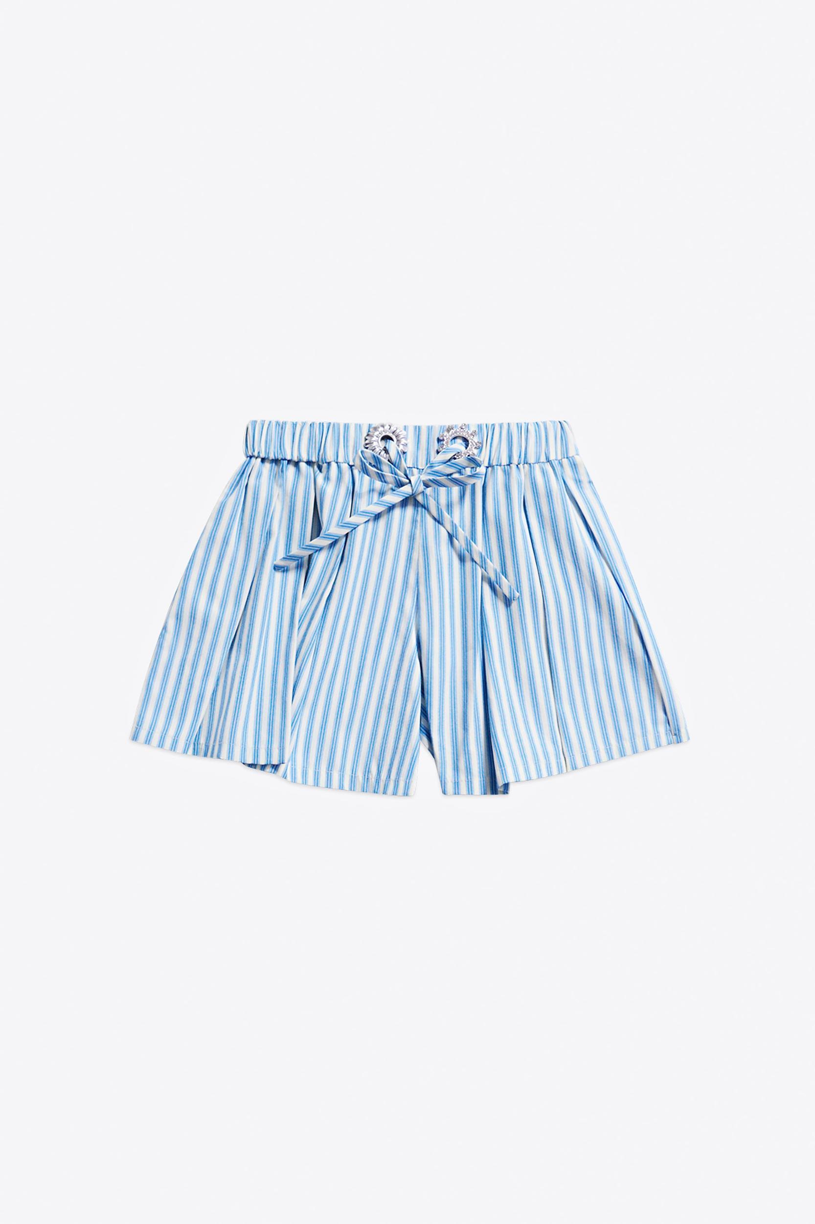 Crystal Grommet Poplin Pleated Short Product Image