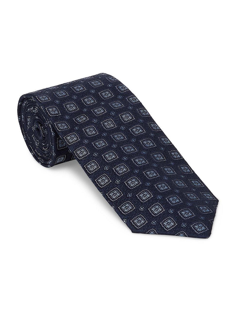 Men's Silk-Cotton Geometric Tie Product Image