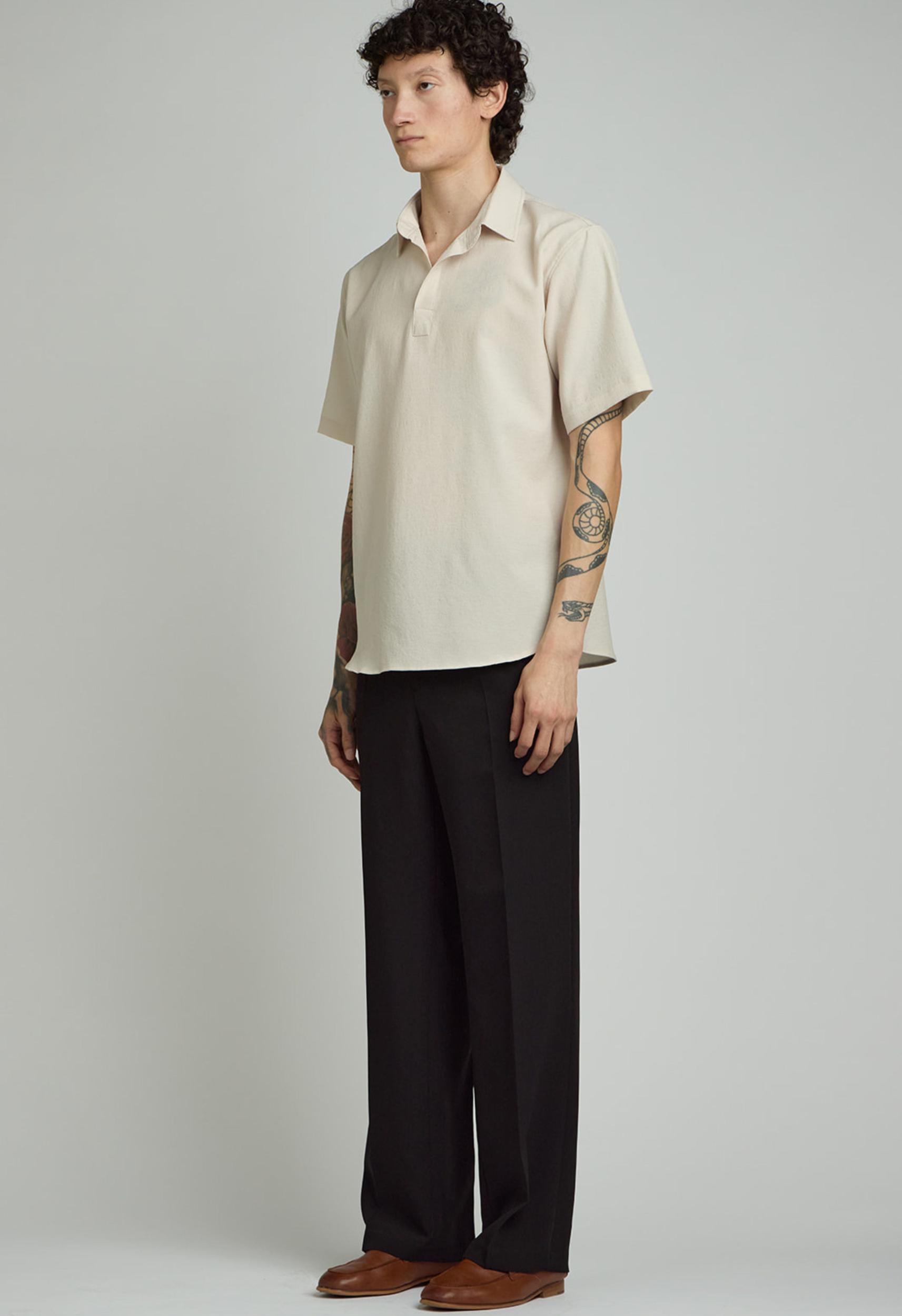 Performance Wrinkle Free Short Sleeve in Cream Product Image