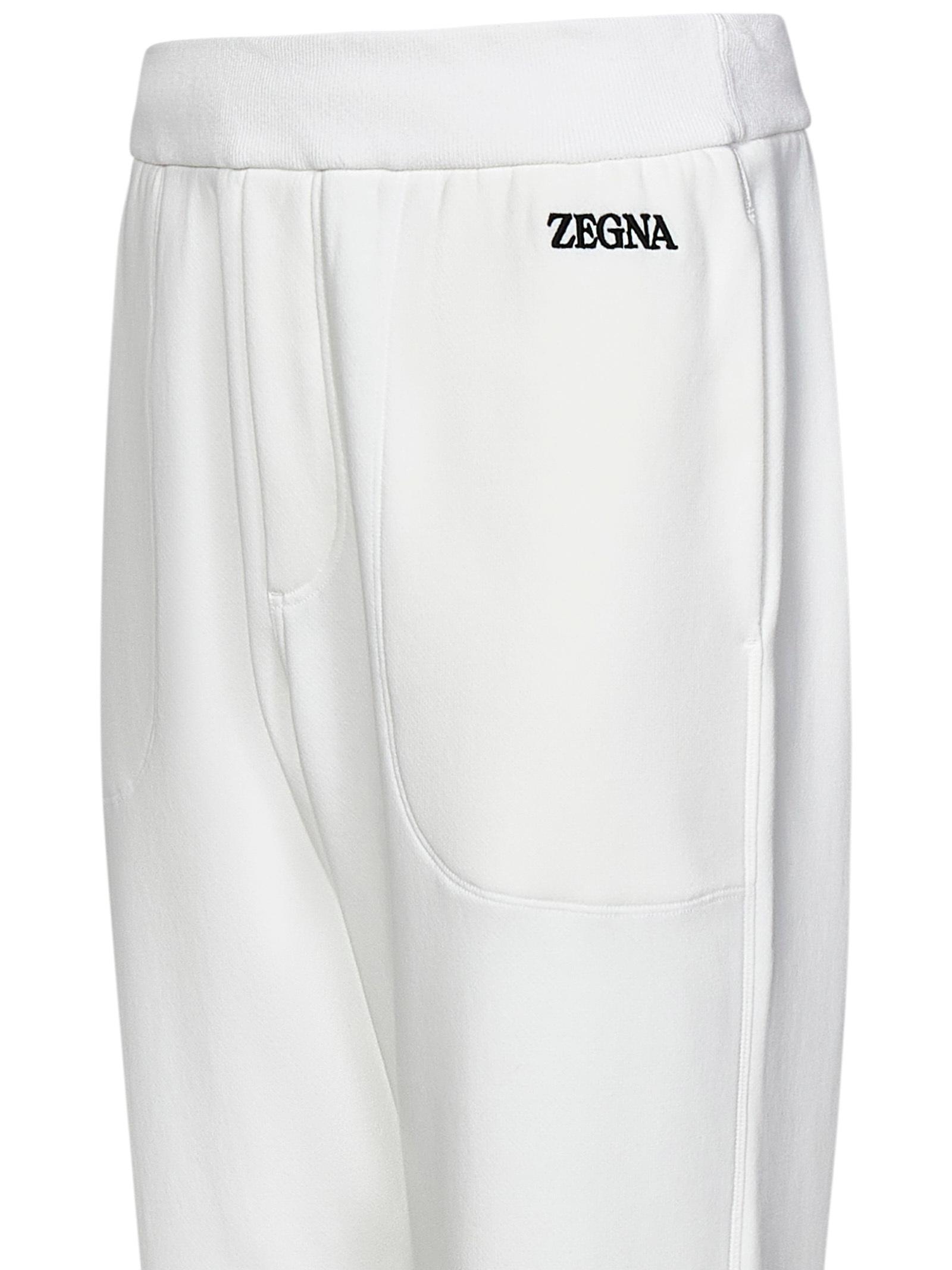 ZEGNA White Drawstring Sweatpants Product Image