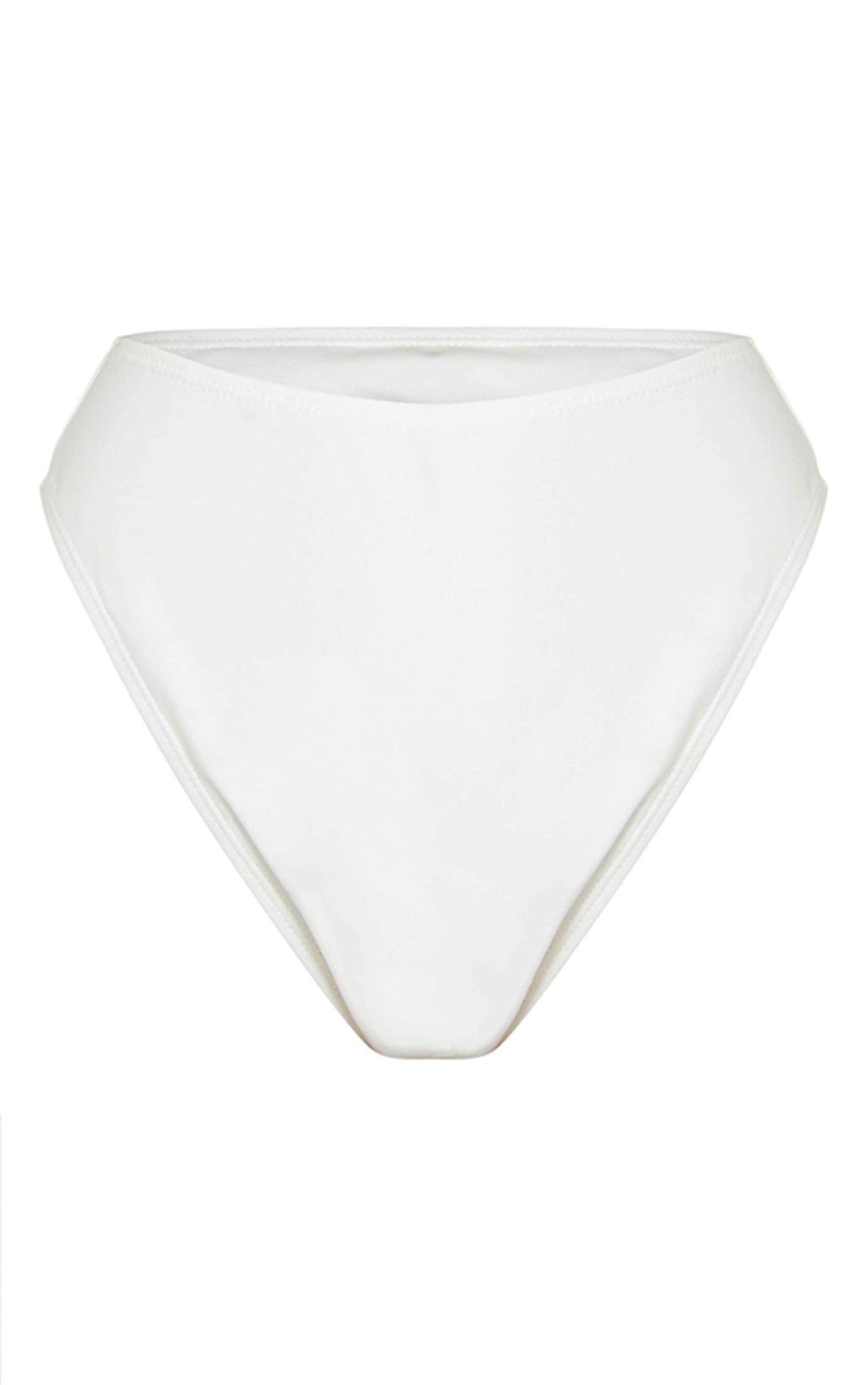 White High Waisted High Leg Mix & Match Bikini Bottom Product Image