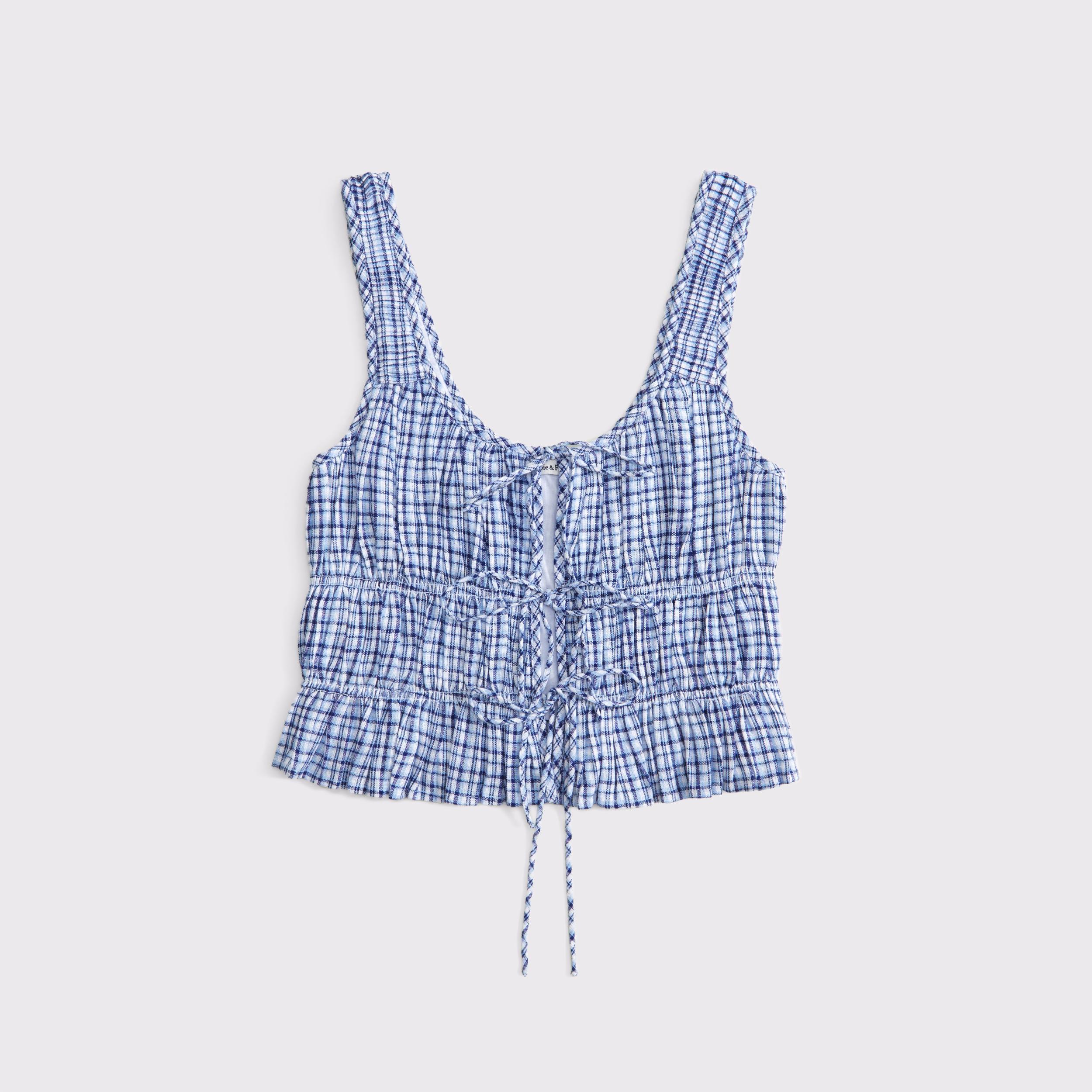 Ruched Tie-Front Top Product Image